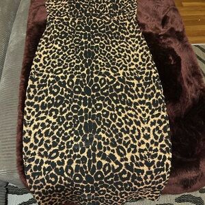 PrettyLittleThing Leopard Print Midi Dress